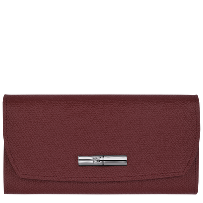 ROSEAU CONTINENTAL WALLET Plum - Leather